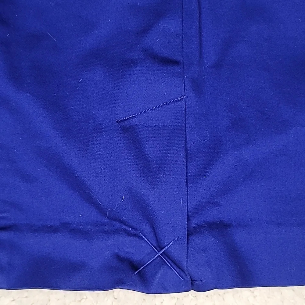 0051. EUC ~ Worthington ~ Royal Blue Skirt ~ Flattering Seams ~ Rear Kick Pleat - Picture 7 of 9